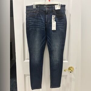 Express Dark Blue Stretch Denim Jean Leggings